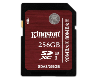 KINGSTON SDXC 256GB Class10 UHS-S U3 Card 90/80 MB/s (SDA3/256GB) - 245130 - zdjęcie 1